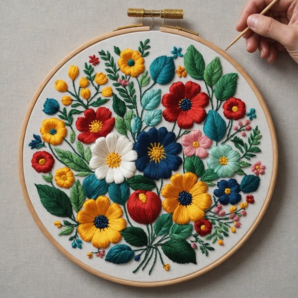 Comment les techniques de broderie peuvent-elles être modernisées pour des créations artistiques contemporaines ?